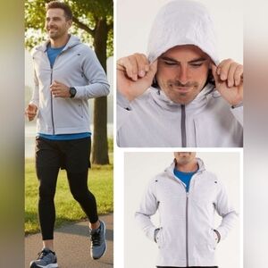 Lululemon Sprint Jacket II Houndstooth Swift White Silver Slate Size L